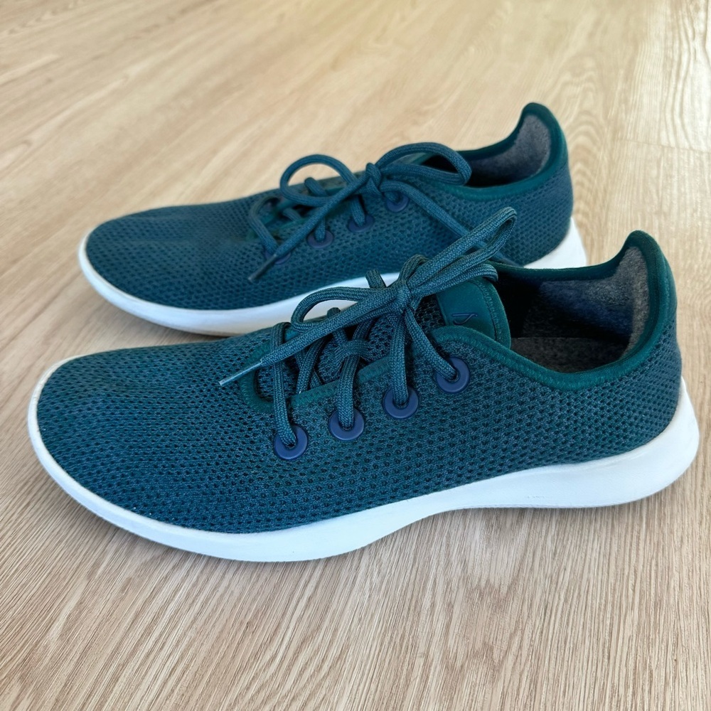 Allbirds emerald teal tree runner tennis shoes - Picture 5 of 8